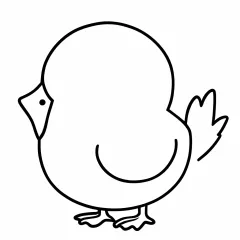 数字ぬりえ・ことり(脳トレ)