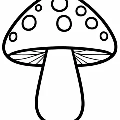 数字ぬりえ・きのこ(脳トレ)