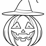 ハロウィンかぼちゃの塗り絵