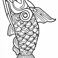 こどもの日・こいのぼりの塗り絵