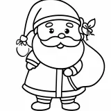 クリスマス・サンタさんの塗り絵