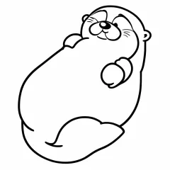 ラッコの塗り絵