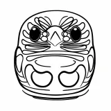 数字ぬりえ・だるま（脳トレ）