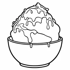 梅雨・かき氷の塗り絵