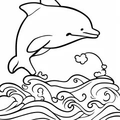 いるかの塗り絵