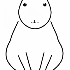 カピバラの塗り絵