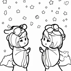 織姫と彦星の塗り絵