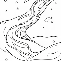 天の川の塗り絵