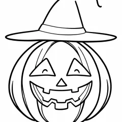 ハロウィンかぼちゃの塗り絵
