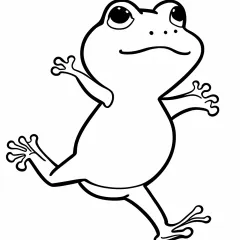 カエルの塗り絵