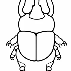 カブトムシの塗り絵