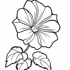 あさがおの塗り絵