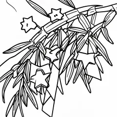 七夕の塗り絵