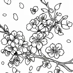 桜の塗り絵