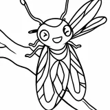 セミの塗り絵