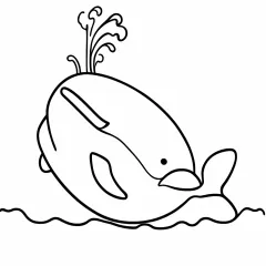 くじらの塗り絵