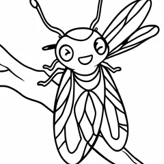 セミの塗り絵