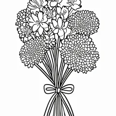 敬老の日の花束（りんどう・小菊）