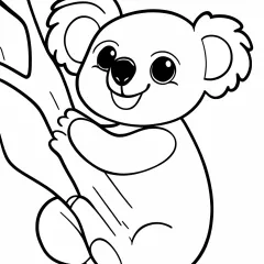 コアラの塗り絵