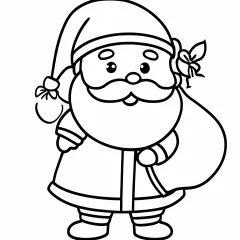 クリスマス・サンタさんの塗り絵