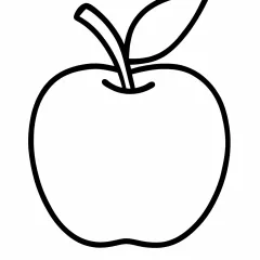 数字ぬりえ・りんご(脳トレ)