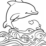 いるかの塗り絵