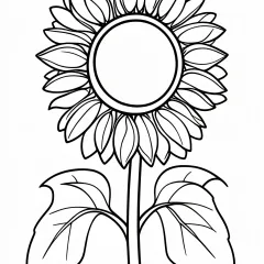 ひまわりの塗り絵