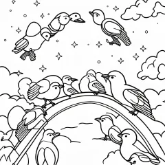 かささぎの橋の塗り絵