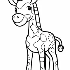 きりんの塗り絵